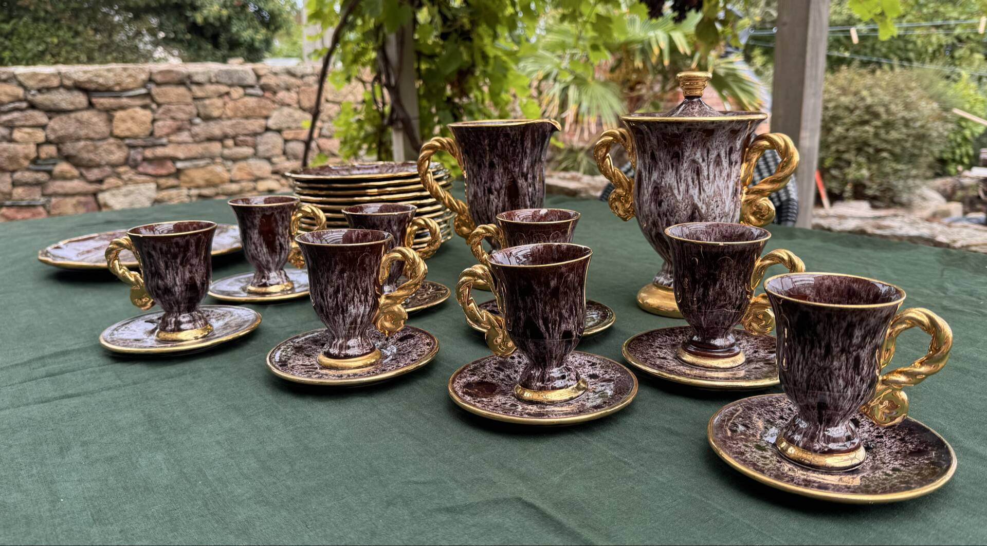 Coffee/dessert service Marius Giuge Vallauris