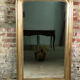 Ice / mirror fireplace in wood and gilded stucco Louis Philippe era