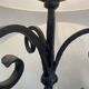 Wrought iron lamp, 2M fabric cable, cotton shade
