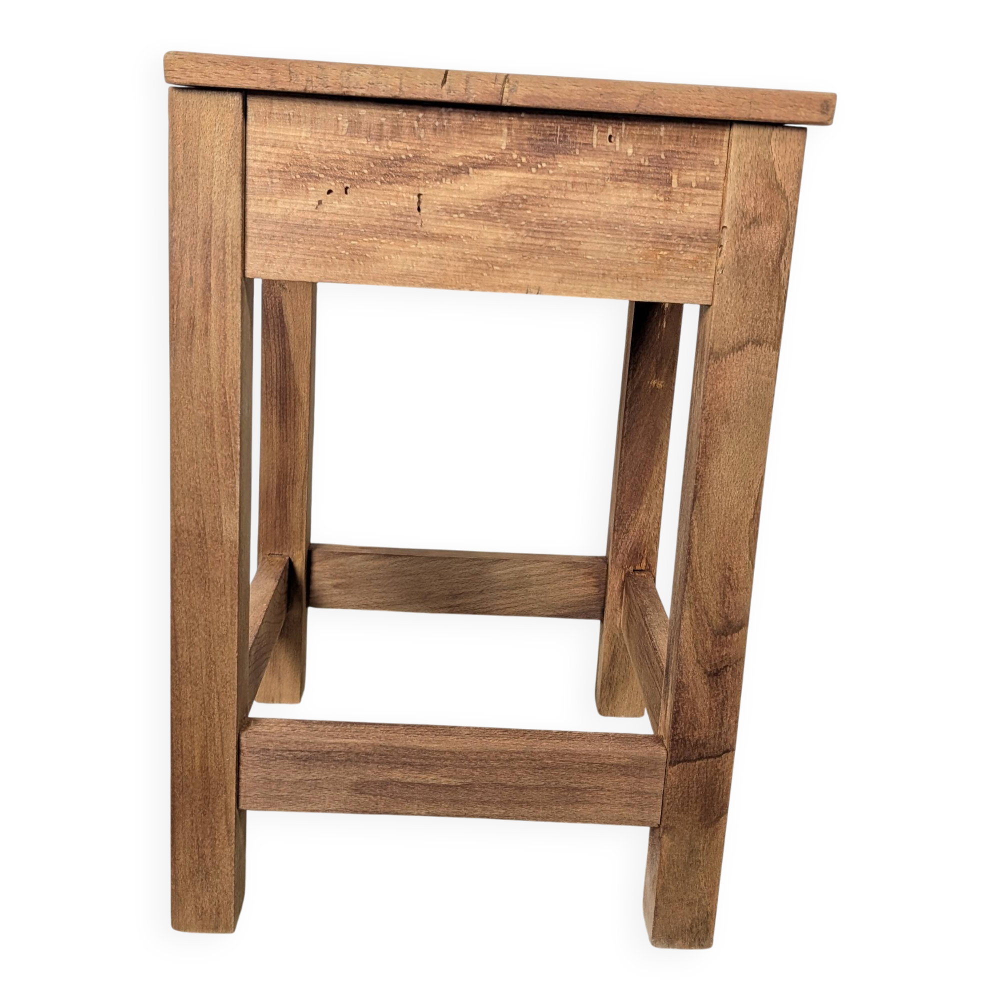 Wooden shoeshiner stool