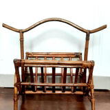 Vintage rattan magazine holders 1960
