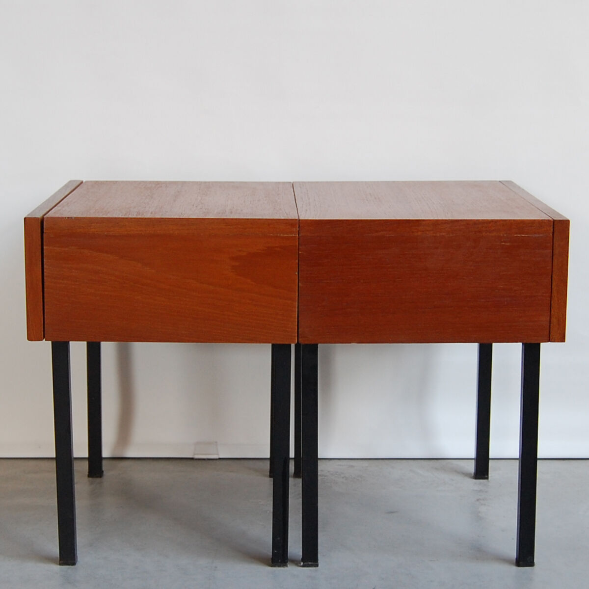 Pair of bedside tables by Pierre Guariche for Meurop