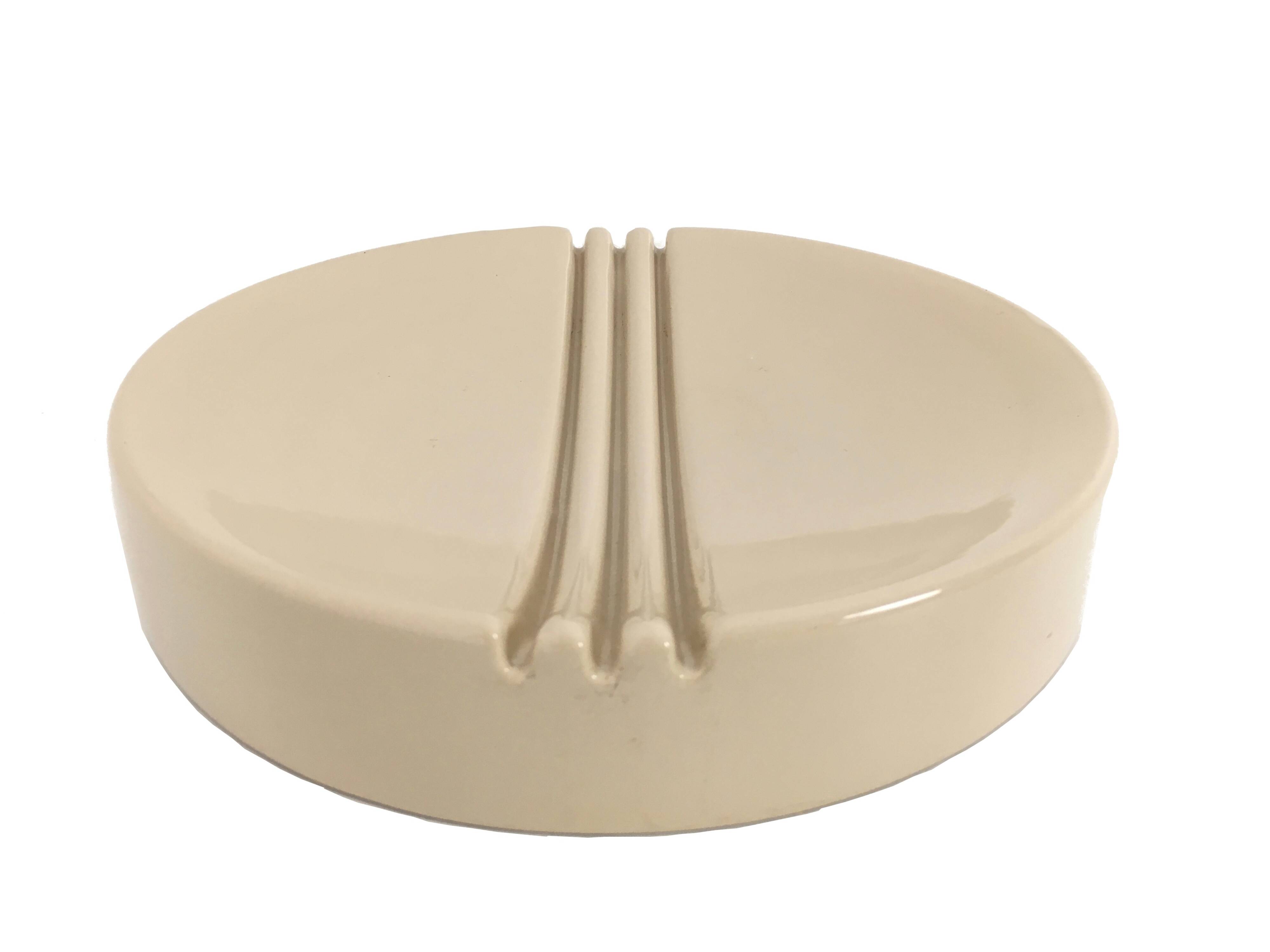 Round Antique Beige Catch All by Giancarlo Gabbianelli, Italy