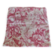 Vintage cotton tablecloth with birds and pink flowers 135 X 145 cm