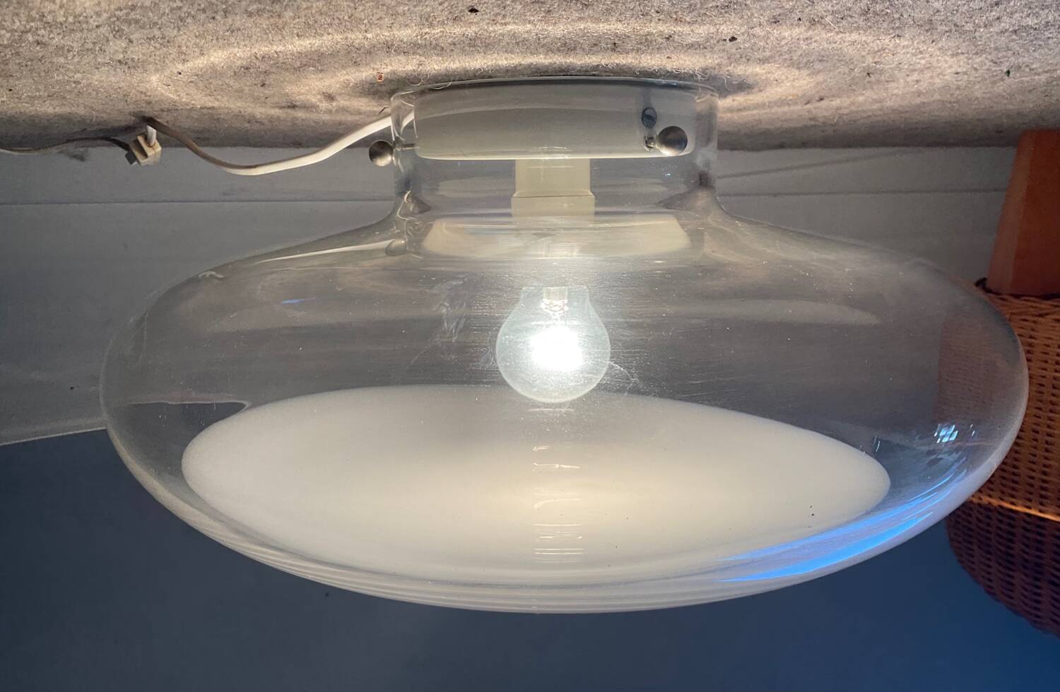 Roberto Pamio mushroom ceiling light for Leucos 1970s