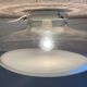Roberto Pamio mushroom ceiling light for Leucos 1970s