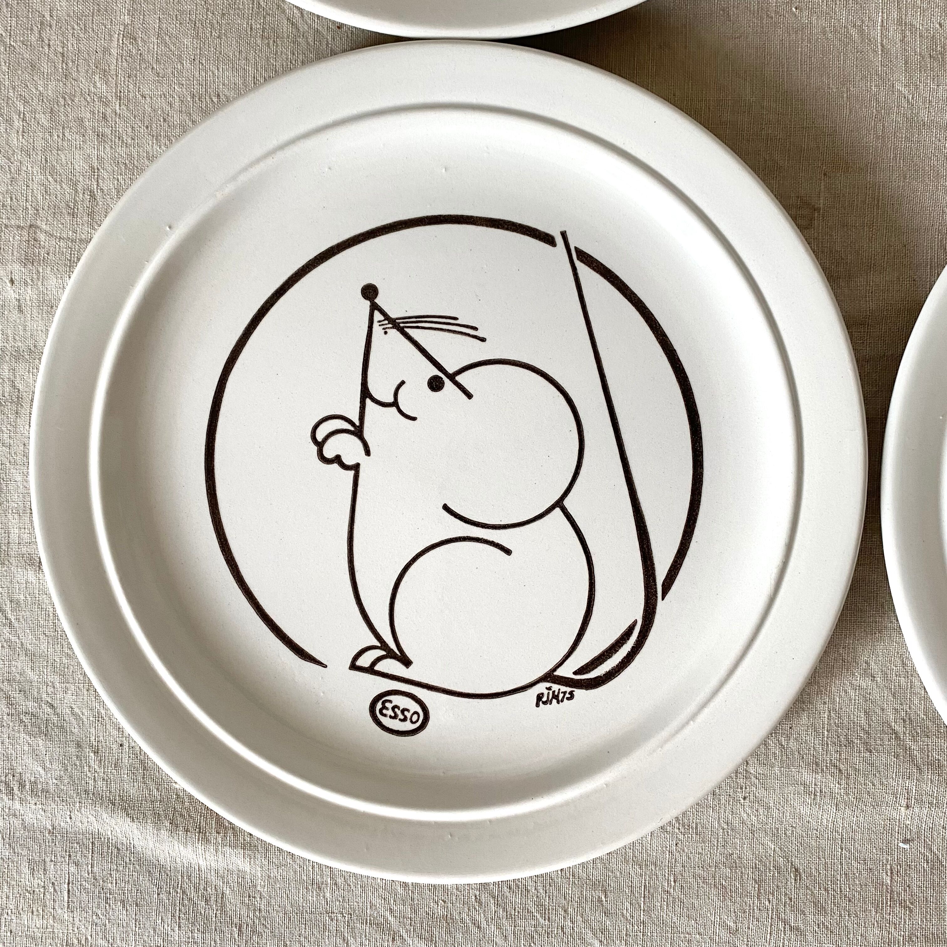 Esso Advertising Dessert Plates