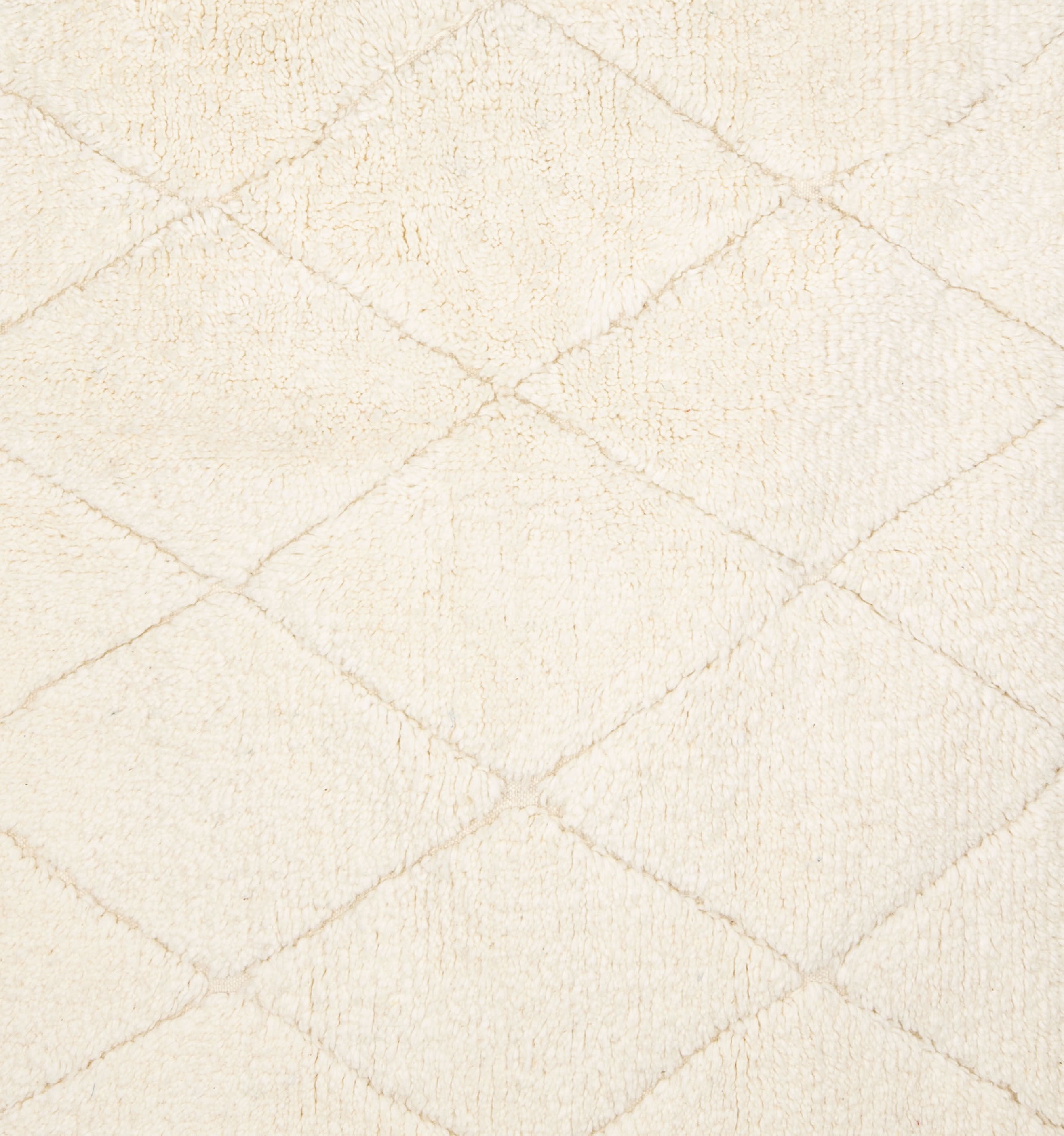 Berber carpet beni ourain ecru with diamonds in relief 160 x 110 cm