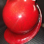 Vase coeur de rose en céramique par Fred et Andrée Stocker vers 1950