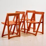 Beech foldable chair by Aldo Jacober for Alberto Bazzani, set of 4.
