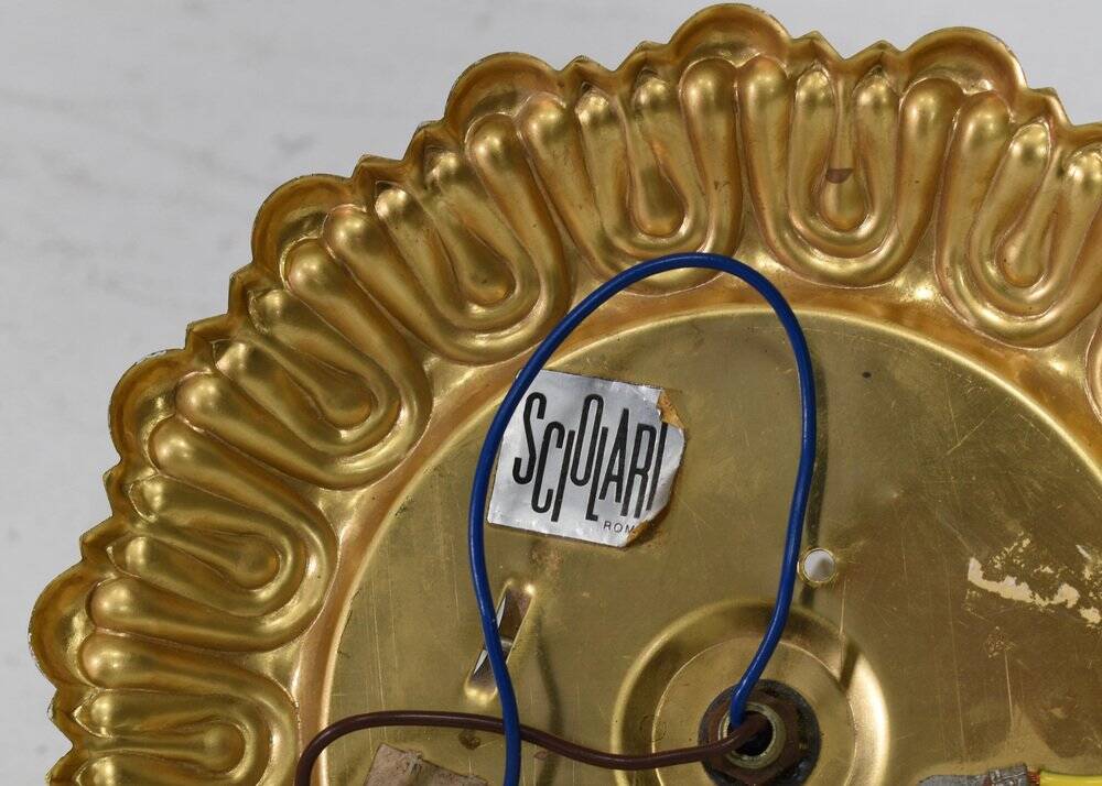Brass pineapple ceiling or wall light by Gaetano Sciolari, Italy, 1960s-1970s