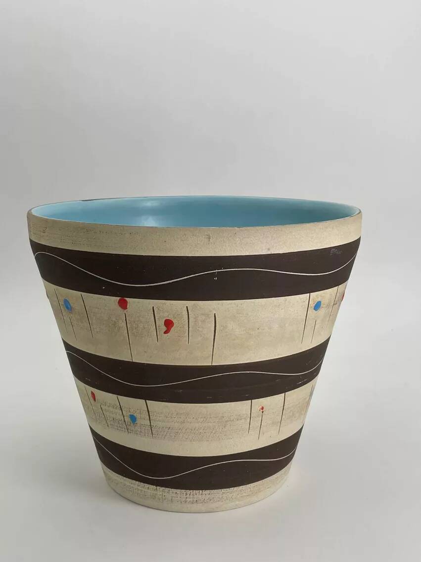 50s ceramic cache pot West Germany