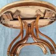 Extending table with vintage bentwood base from the end of the 19th century