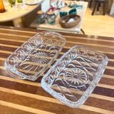 Vintage glass butter dish