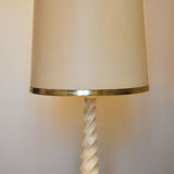 Twisted marble column lamp