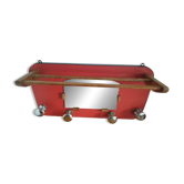 Vintage 1950s mirrored coat rack
