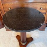 Empire style gueridon in mahogany, beautiful anthracite marble (traces of wear).