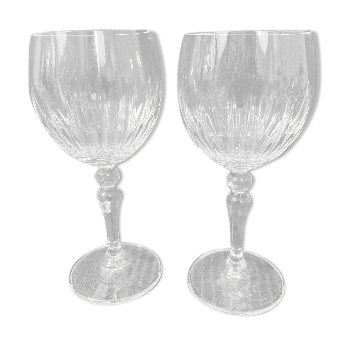 Lot of 2 crystal glass crystal glass crystal sized