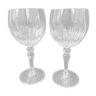 Lot de 2 verre en cristal verre cristallin taille