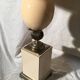 Pair of egg lamps in Hollywood Regency style