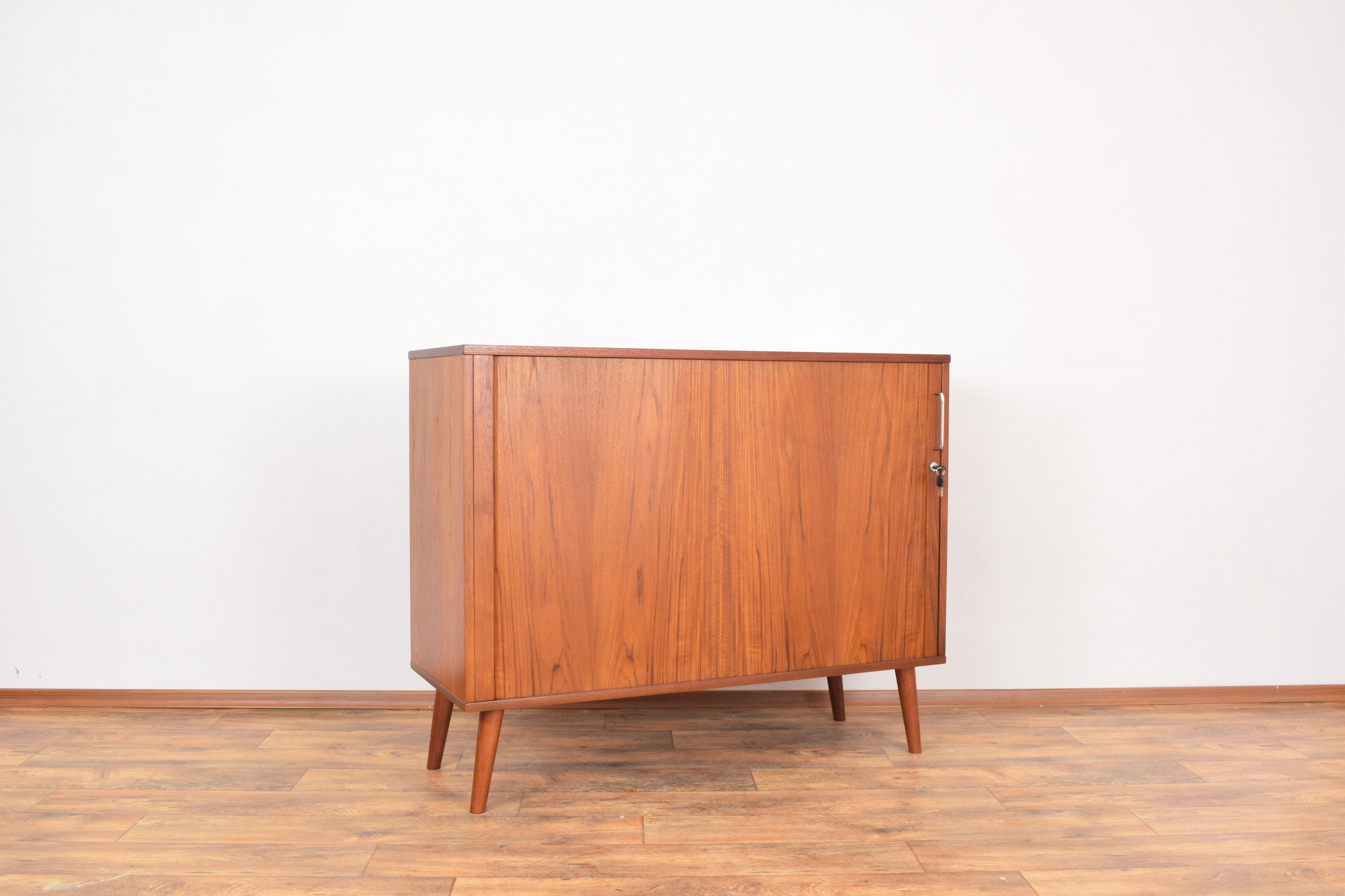 Mid-Century Danish Teak Tambour Doors Sideboard, 1960s.