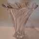 Vase en cristal signé Art Vannes France h 32 cm