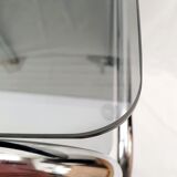 Design console 70 metal chromed smoked glass