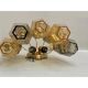 Contemporary Amber and Fumè “Poliedri” Murano Glass Wall Sconce in Venini S