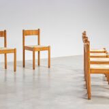 Six dining room chairs with mulch seats 1970