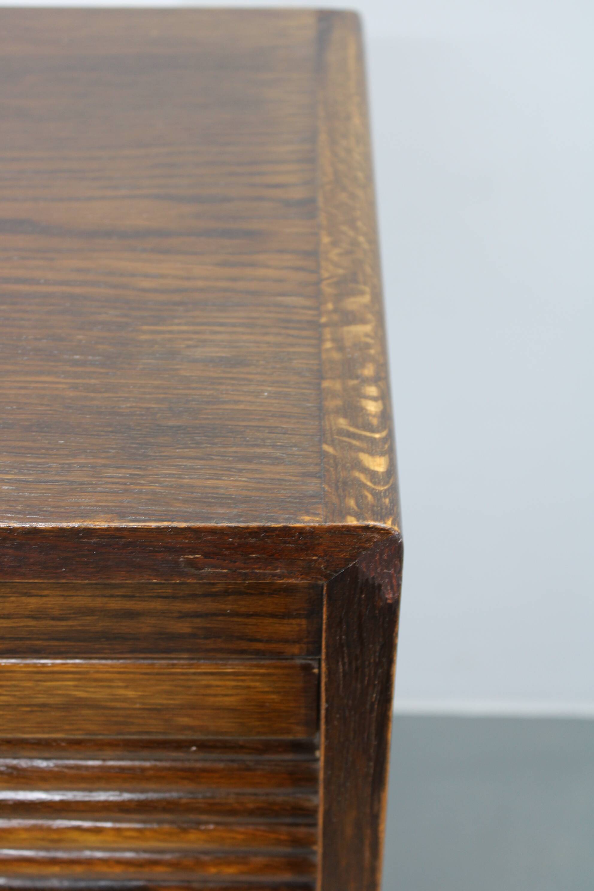 1950s Tambour Office Wooden Cabinet