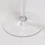 Pair of Vintage Transparent Crystal Flutes attributed to Baccarat
