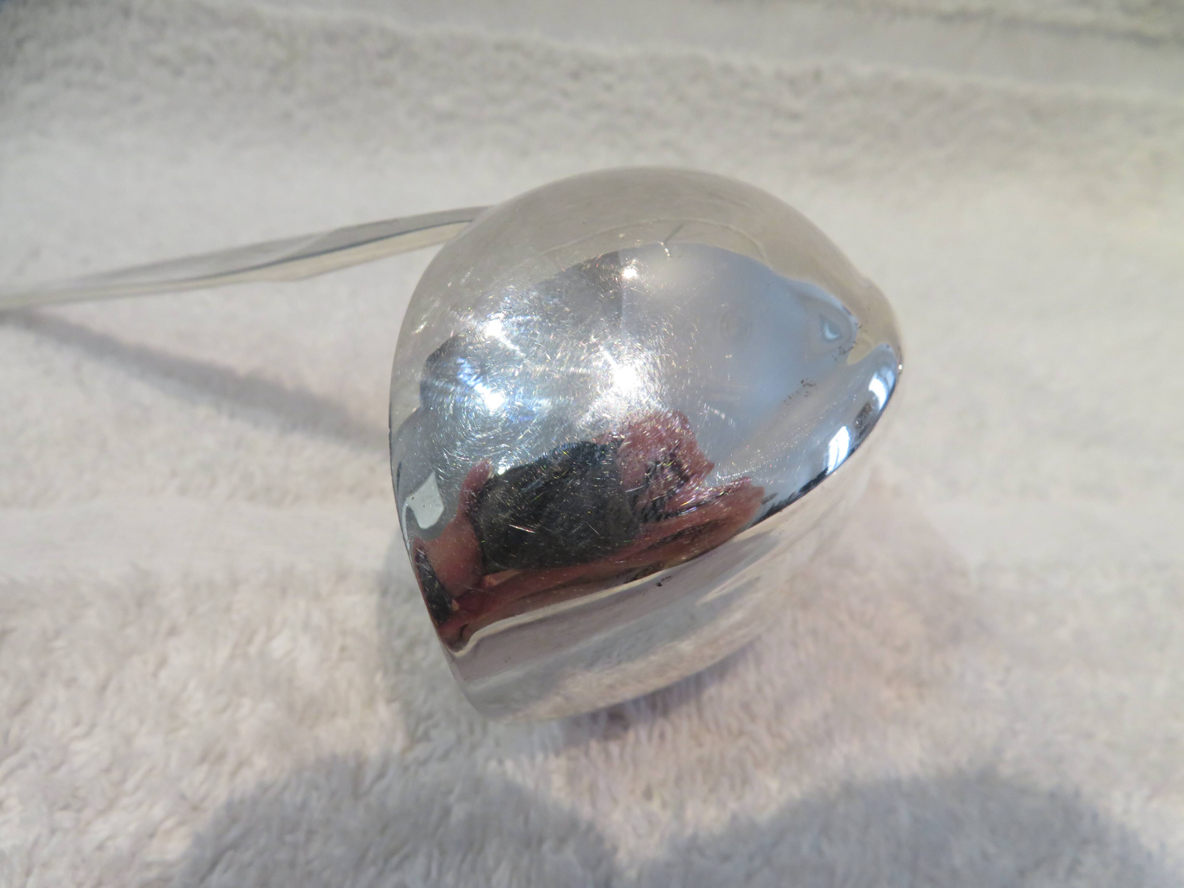 Christofle Duo 17cm silver plated metal lean fat ladle