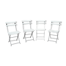 Set of four folding garden chairs