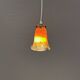 Small, beautiful hanging lamp in Art Deco style with brass top.