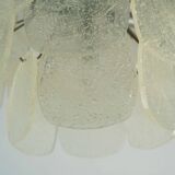Mid century pendant light with 30 acrylic discs like ice glass 1960s 1970s