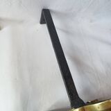 Old bronze chenets fireplace log holder pair