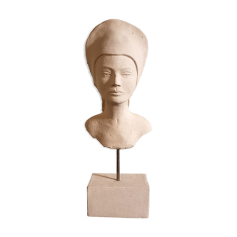 Woman bust in plaster