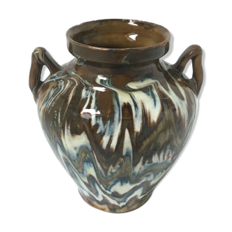 Vase poterie Fauquet terre vernissée Savoie savoyard