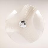 Opaline glass pendant lamps by Peill & Putzler, Germany, 1970s