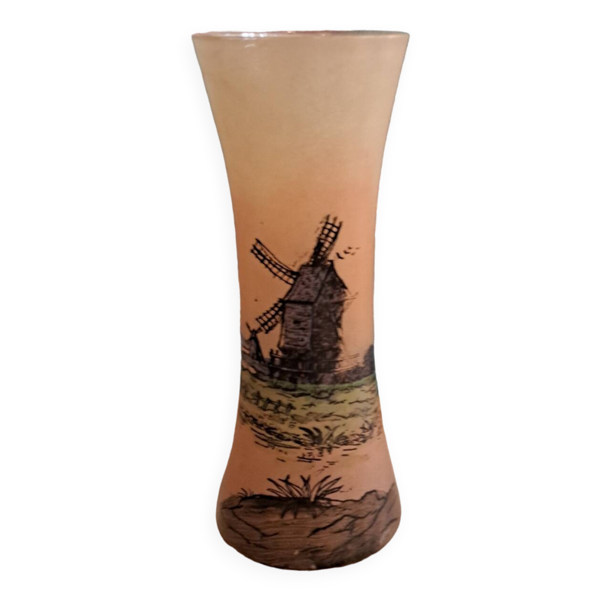 Legras vase with mill decor