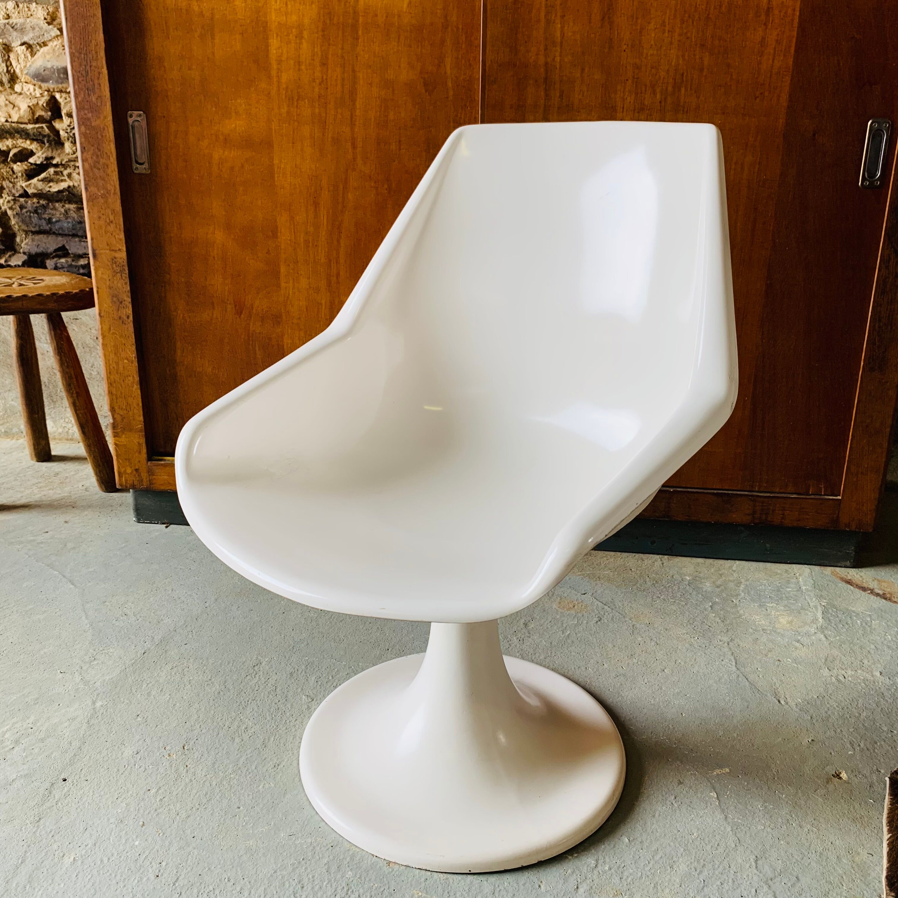 White tulip armchair