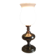 Table lamp in gilded brass and opaline globe - mid 20th century.