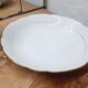 White and gold porcelain bowl