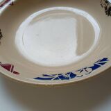 Grand plat creux Badonviller art déco