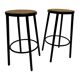 Set of four vintage bar stools - webbing Italian design