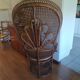 Fauteuil rotin emmanuelle modèle paon 1970
