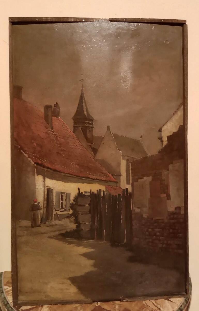 19th-century painting - Oil on panel - European school