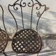 Série de 4 chaises de jardin en fer forgé