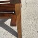 Set of 4 vintage armchairs in cane and wooden slats 1950