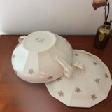 Old dodecagon tureen opaque porcelain Ceranord "Minerva"